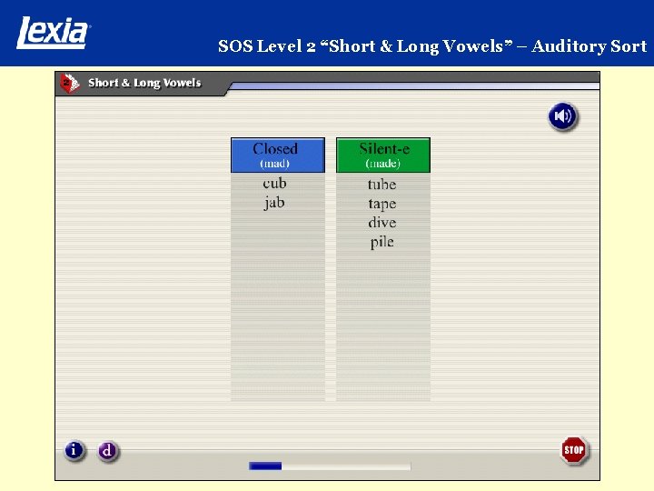 SOS Level 2 “Short & Long Vowels” – Auditory Sort 