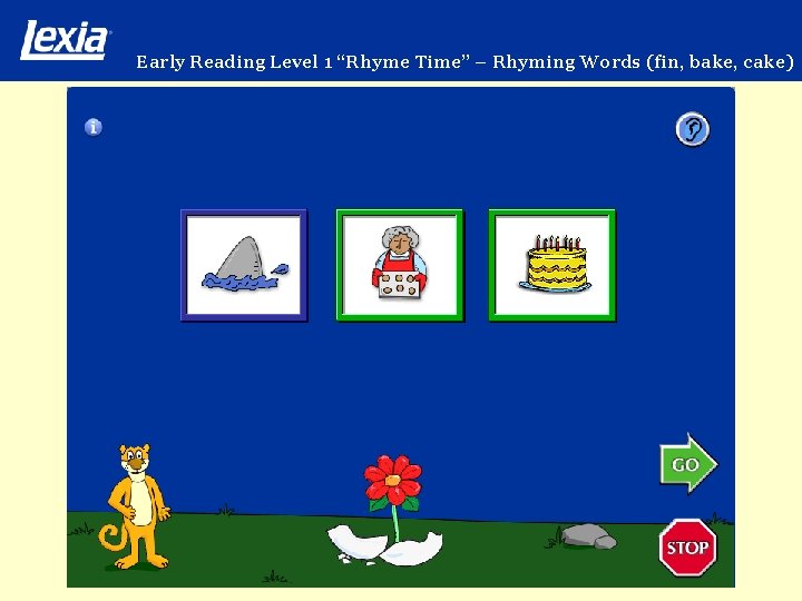 Early Reading Level 1 “Rhyme Time” – Rhyming Words (fin, bake, cake) 