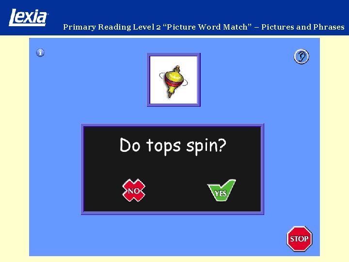 Primary Reading Level 2 “Picture Word Match” – Pictures and Phrases 