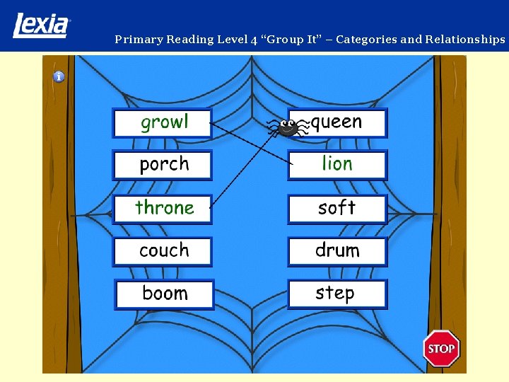 Primary Reading Level 4 “Group It” – Categories and Relationships 