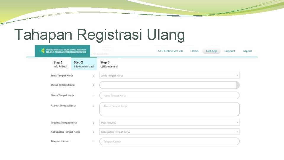 Tahapan Registrasi Ulang 