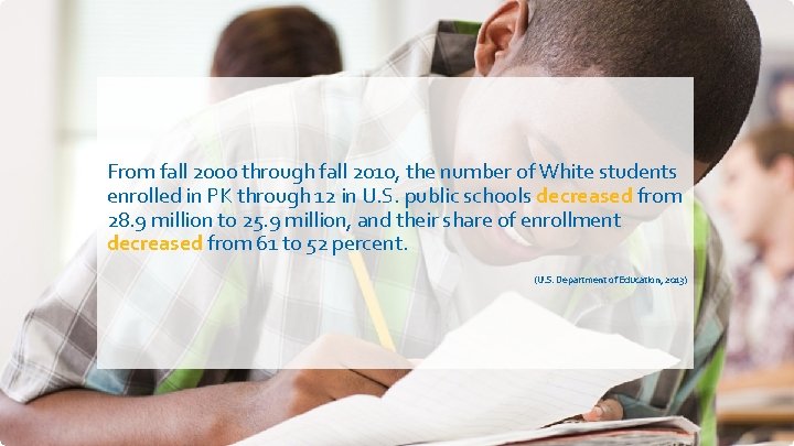 From fall 2000 through fall 2010, the number of White students enrolled in PK