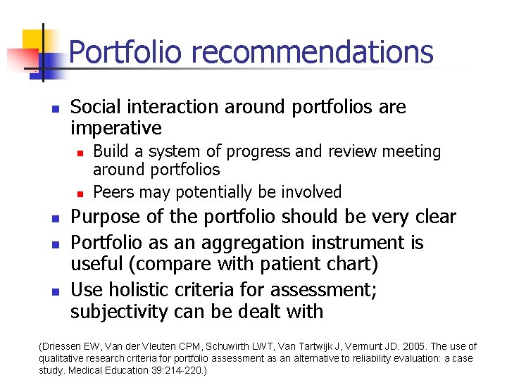 Portfolio recommendations n Social interaction around portfolios are imperative n n n Build a