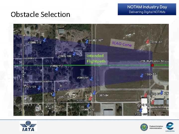 Obstacle Selection ICAO Con e intended Flightpath 