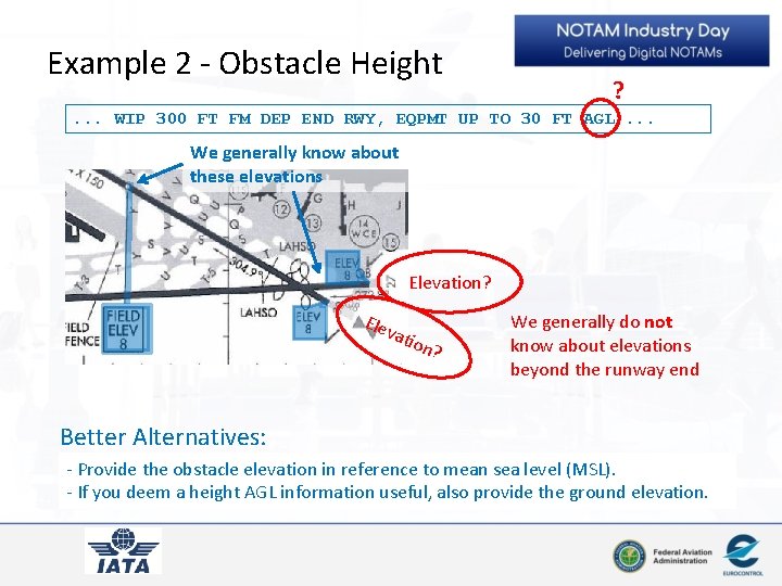 Example 2 - Obstacle Height ? . . . WIP 300 FT FM DEP