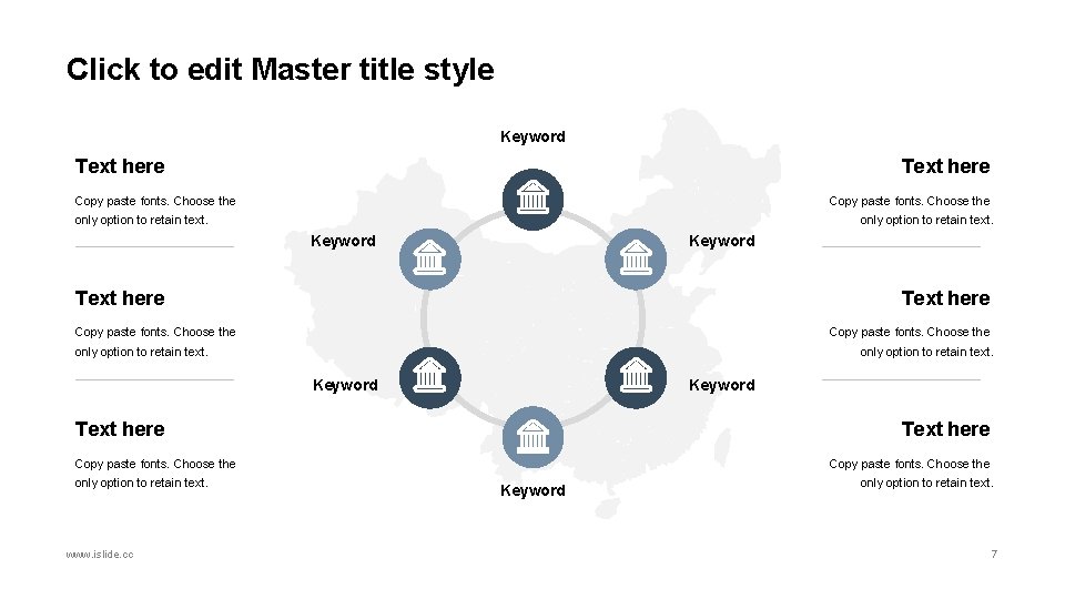 Click to edit Master title style Keyword Text here Copy paste fonts. Choose the