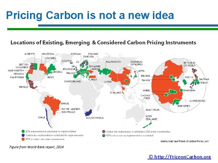Pricing Carbon is not a new idea Figure from World Bank report, 2014 ©