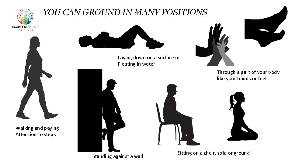 YOU CAN GROUND IN MANY POSITIONS Laying down on a surface or Floating in