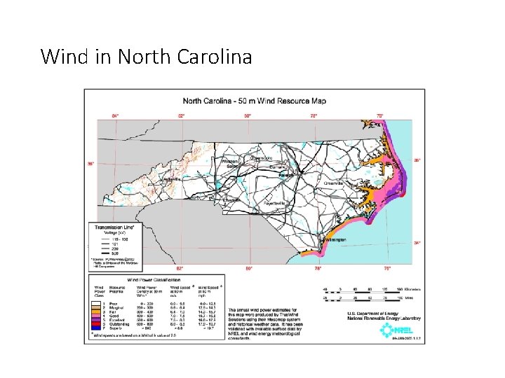 Wind in North Carolina 