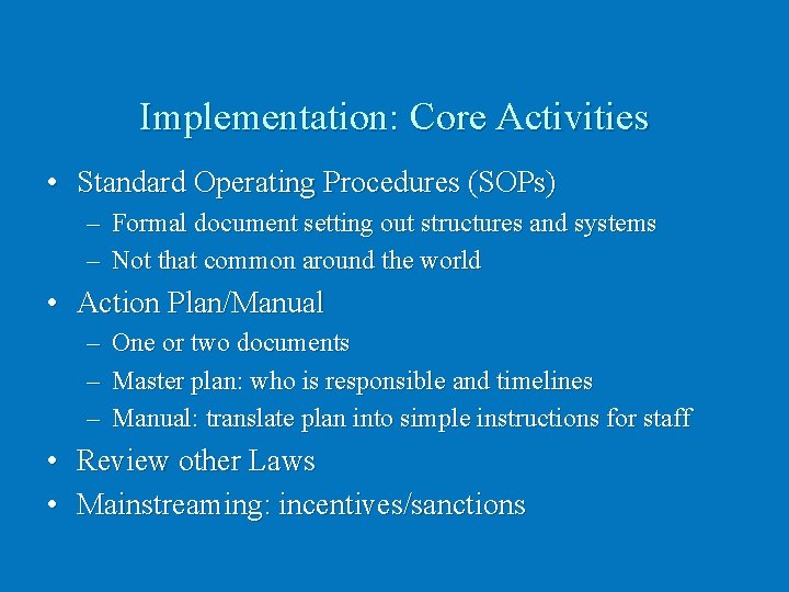 Implementation by Public Bodies Framing the Challenges Jakarta