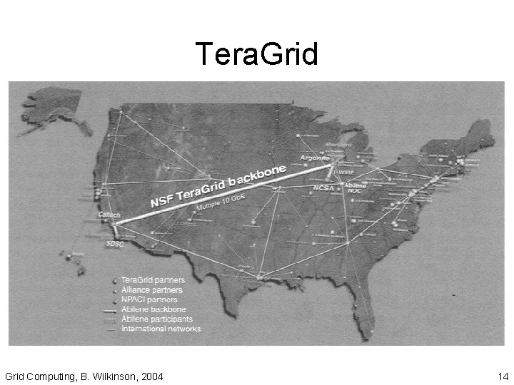 Tera. Grid Computing, B. Wilkinson, 2004 14 Tera. Grid Computing, B. Wilkinson, 2004 14
