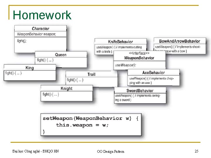 Homework Đại học Công nghệ - ĐHQG HN OO Design Pattern 25 