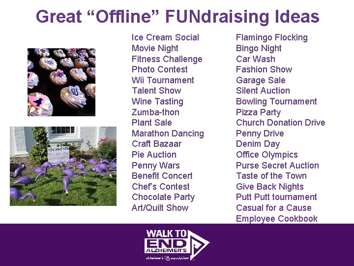 Great “Offline” FUNdraising Ideas Ice Cream Social Movie Night Fitness Challenge Photo Contest Wii