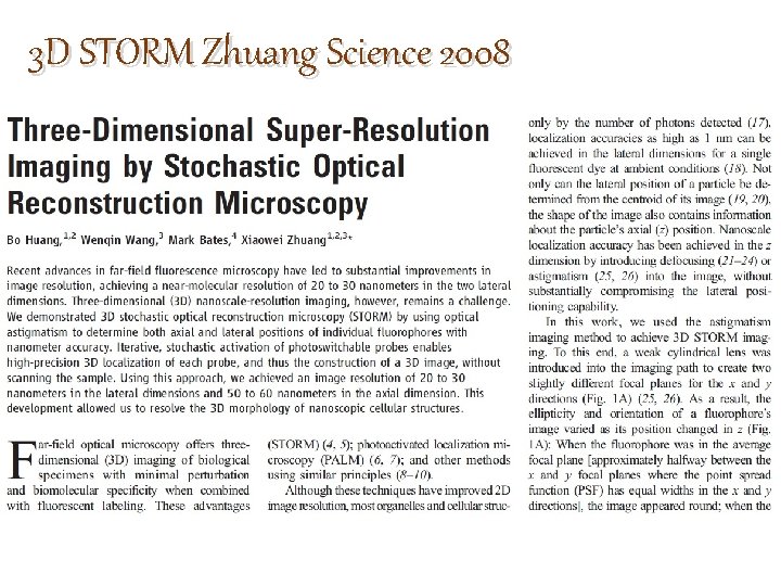 3 D STORM Zhuang Science 2008 