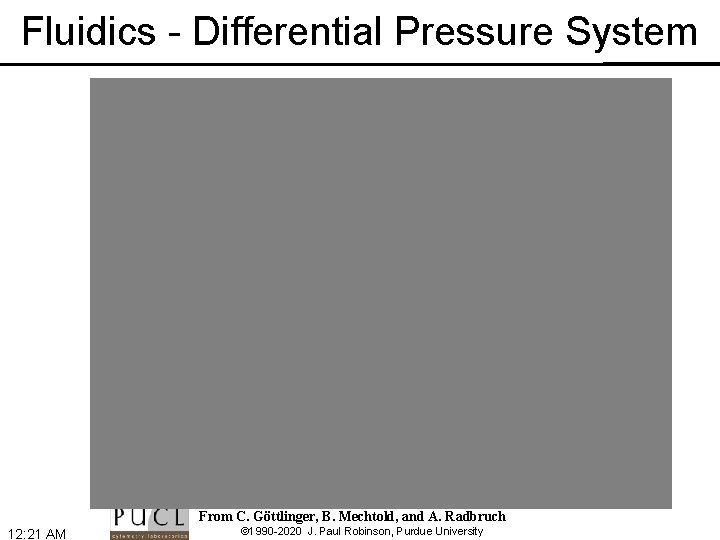Fluidics - Differential Pressure System From C. Göttlinger, B. Mechtold, and A. Radbruch 12: