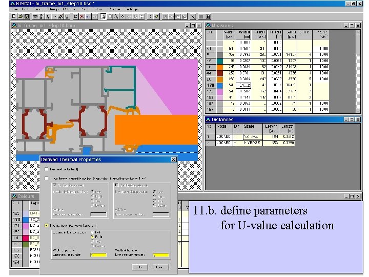 11. b. define parameters for U-value calculation 