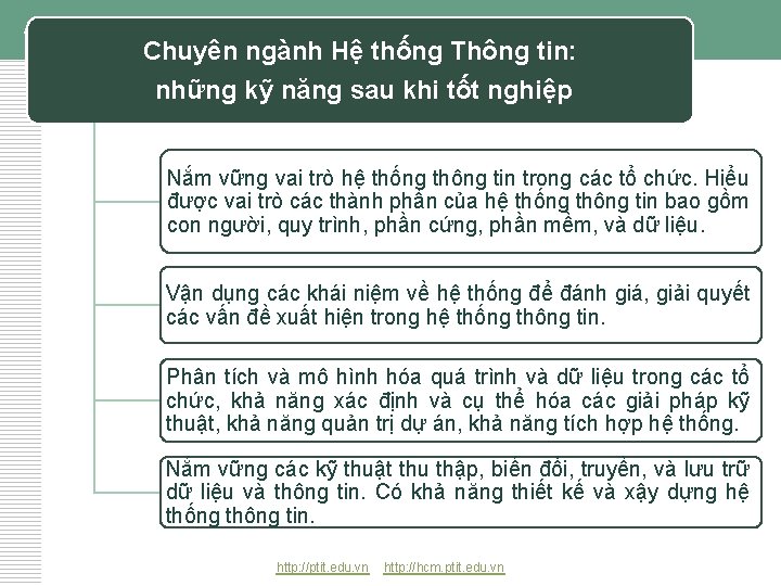 Chuyên ngành Hệ thống Thông tin: những kỹ năng sau khi tốt nghiệp Nắm