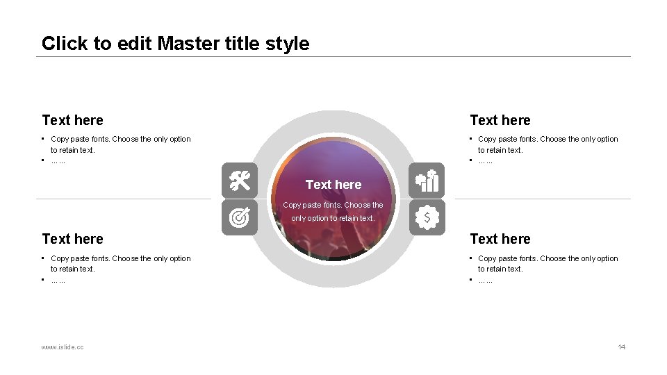 Click to edit Master title style Text here • Copy paste fonts. Choose the