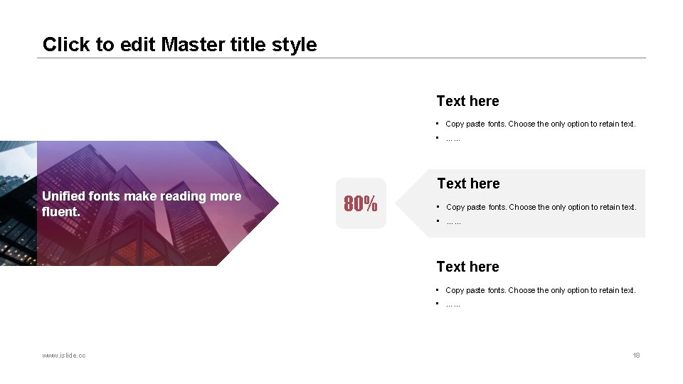 Click to edit Master title style Text here • Copy paste fonts. Choose the
