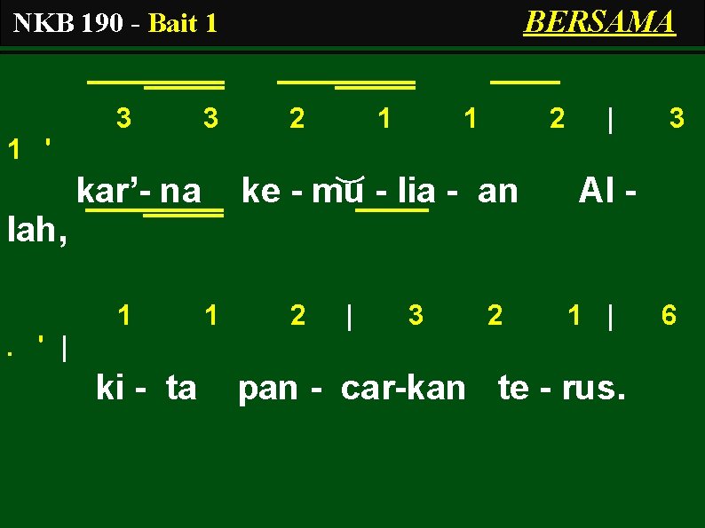 BERSAMA NKB 190 - Bait 1 3 3 2 1 1 2 | 3