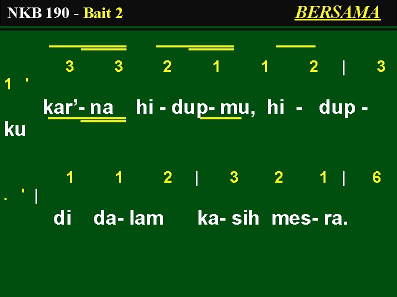 BERSAMA NKB 190 - Bait 2 3 3 2 1 1 2 | 3