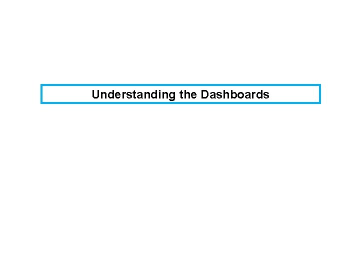 Understanding the Dashboards 
