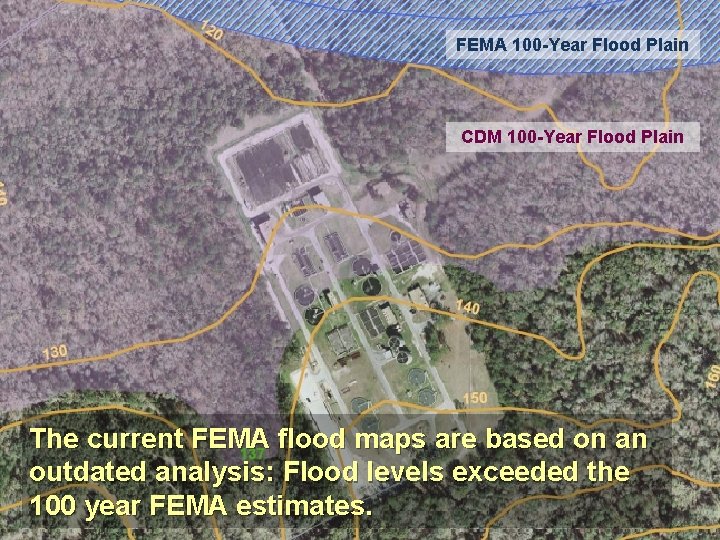 FEMA 100 -Year Flood Plain CDM 100 -Year Flood Plain The current FEMA flood