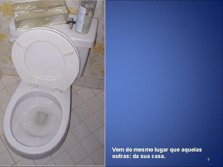 Vem do mesmo lugar que aquelas outras: da sua casa. 6 Vem do mesmo lugar que aquelas outras: da sua casa. 6