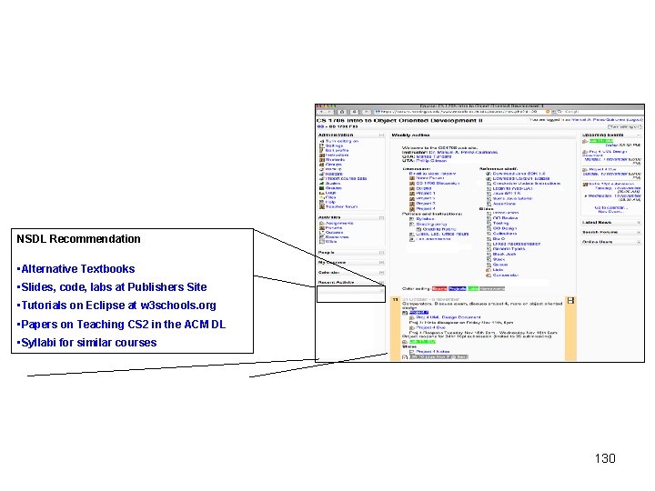 NSDL Recommendation • Alternative Textbooks • Slides, code, labs at Publishers Site • Tutorials