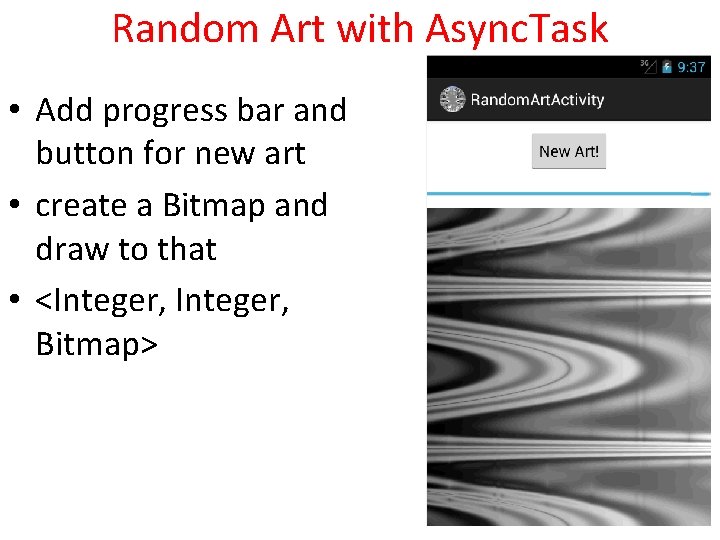 Random Art with Async. Task • Add progress bar and button for new art