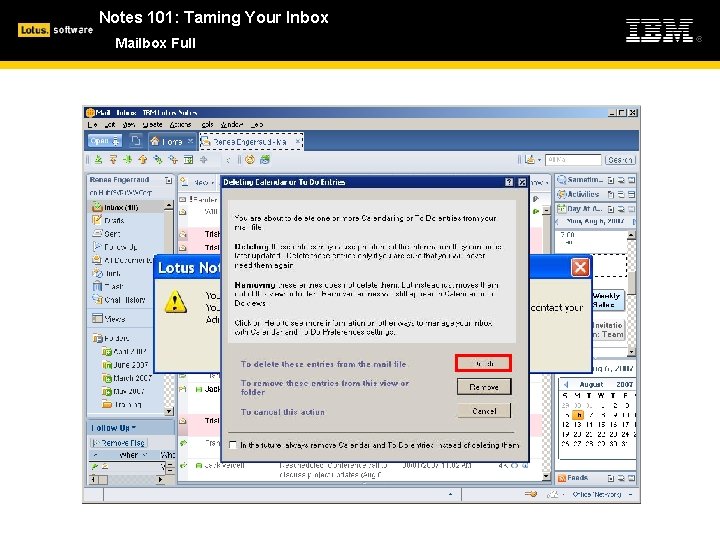 Notes 101: Taming Your Inbox Mailbox Full 