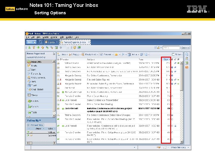 Notes 101: Taming Your Inbox Sorting Options 