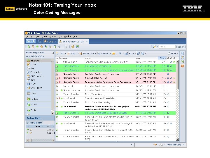 Notes 101: Taming Your Inbox Color Coding Messages 