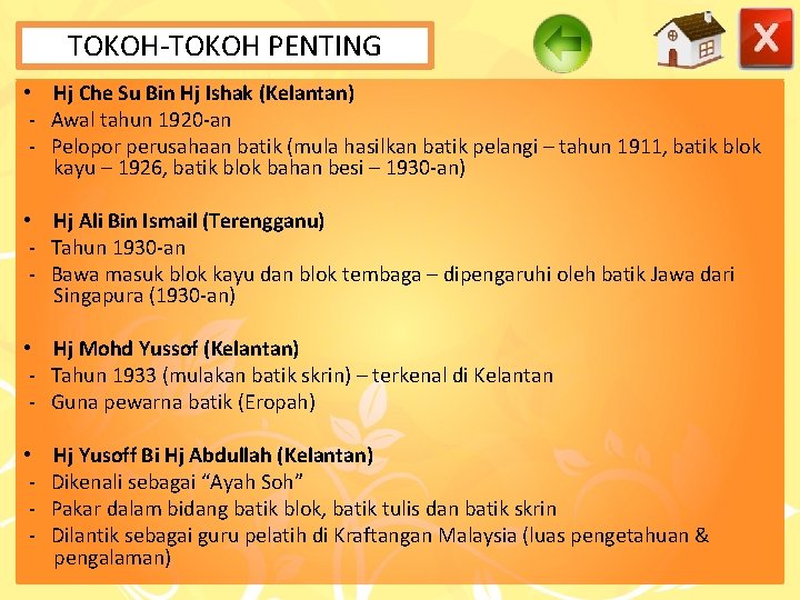 TOKOH-TOKOH PENTING • Hj Che Su Bin Hj Ishak (Kelantan) - Awal tahun 1920