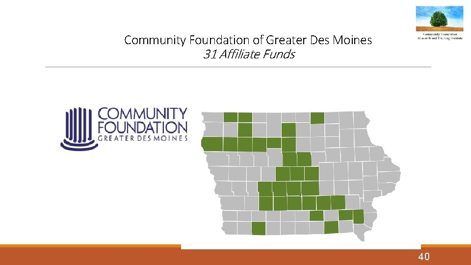 Community Foundation of Greater Des Moines 31 Affiliate Funds 40 