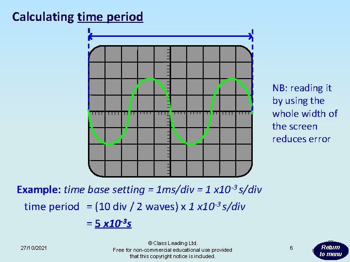Calculating time period NB: reading it by using the whole width of the screen
