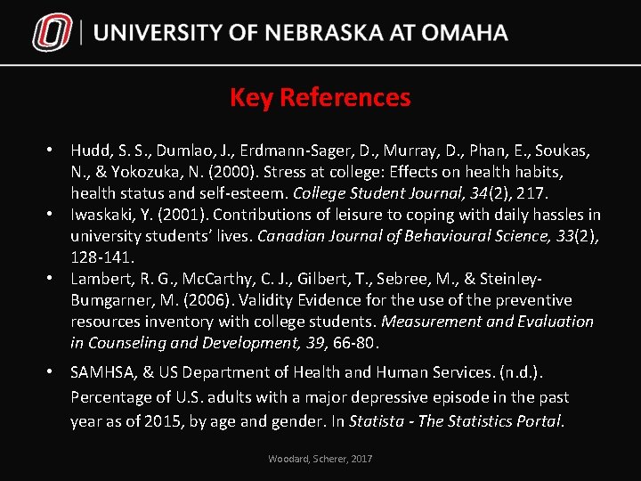 Key References • Hudd, S. S. , Dumlao, J. , Erdmann-Sager, D. , Murray,