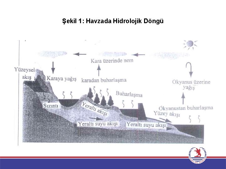 Şekil 1: Havzada Hidrolojik Döngü 