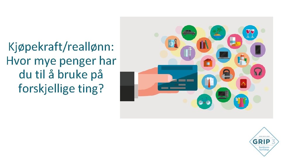 Kjøpekraft/reallønn: Hvor mye penger har du til å bruke på forskjellige ting? 