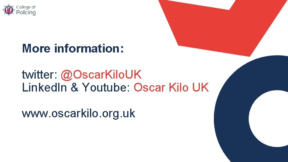 More information: twitter: @Oscar. Kilo. UK Linked. In & Youtube: Oscar Kilo UK www.