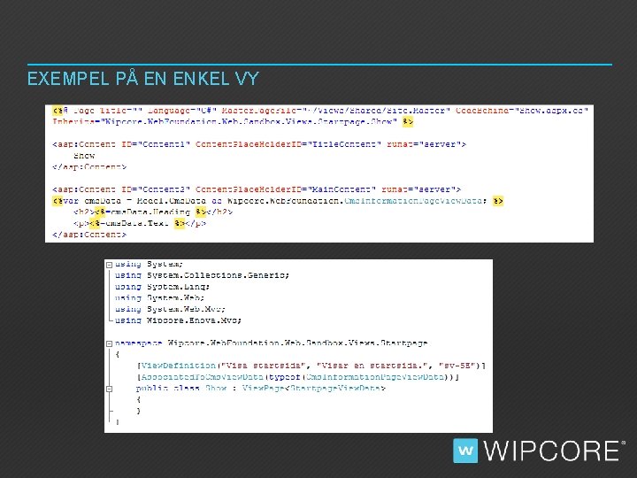 EXEMPEL PÅ EN ENKEL VY 