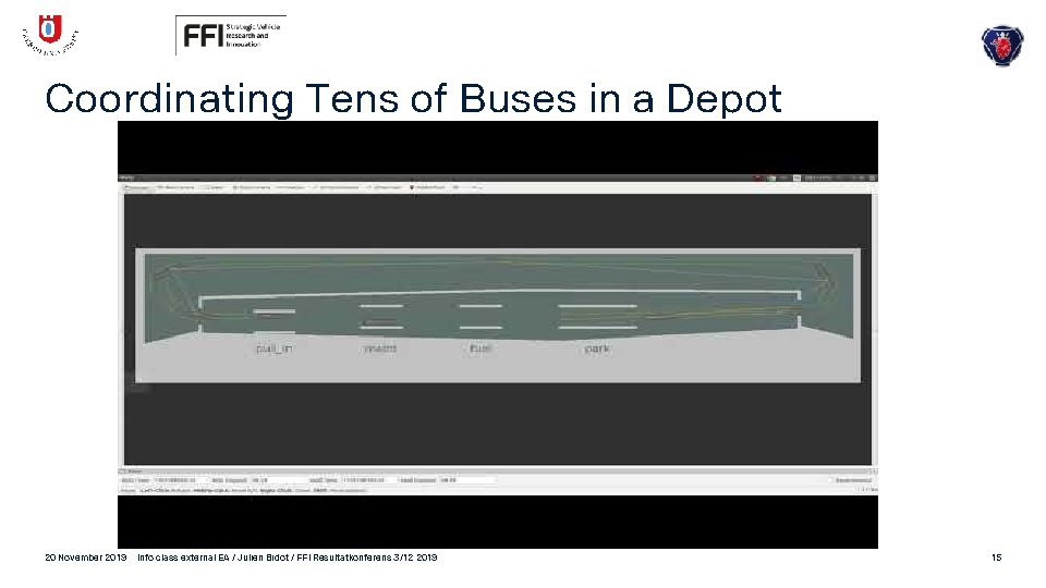 Coordinating Tens of Buses in a Depot 20 November 2019 Info class external EA