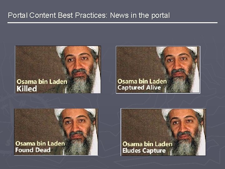 Portal Content Best Practices: News in the portal 