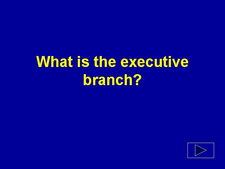 What is the executive branch? 