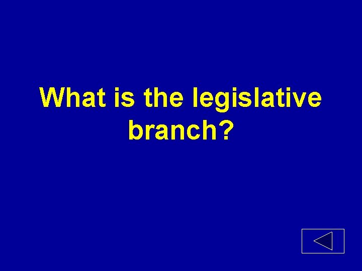 What is the legislative branch? 