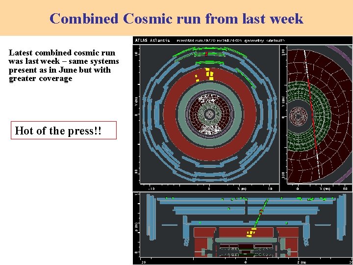 Combined Cosmic run from last week Latest combined cosmic run was last week –