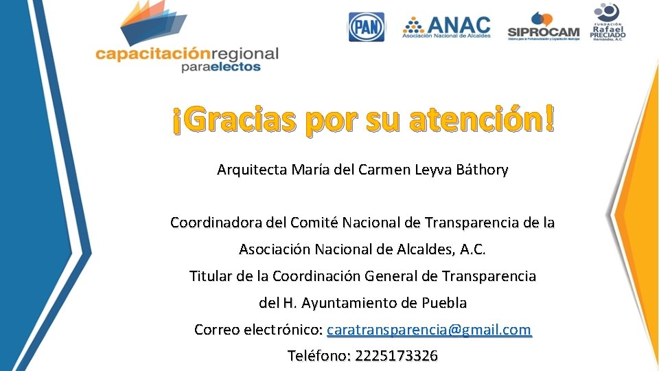 ¡Gracias por su atención! Arquitecta María del Carmen Leyva Báthory Coordinadora del Comité Nacional