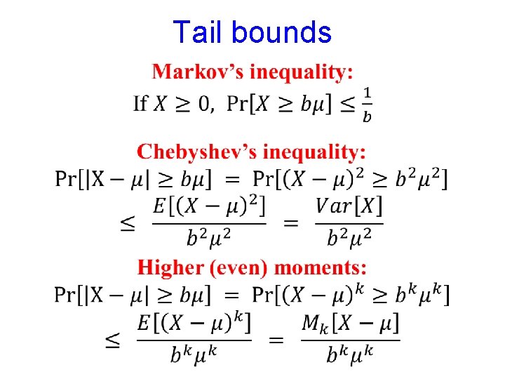 Tail bounds 