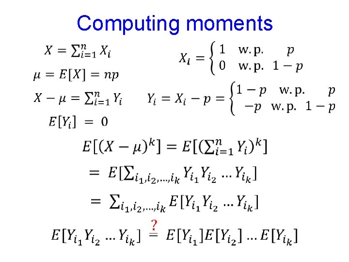Computing moments 