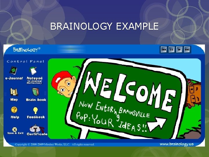 BRAINOLOGY EXAMPLE BRAINOLOGY EXAMPLE